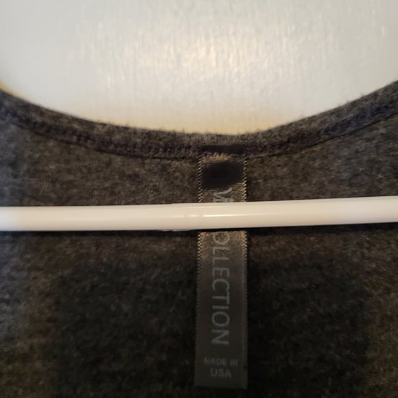 Viv Collection grey knit tunic w/ 3/4 sleeves - Picture 4 of 5